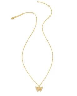 Delicate Butterfly 18k Gold Vermeil Pendant Necklace In White Sapphire 7 Delicate Butterfly 18k Gold Vermeil Pendant Necklace In White Sapphire -Kendra Scott Jewelry Store kendra scott delicate butterfly pendant necklace 18k gold vermeil 01