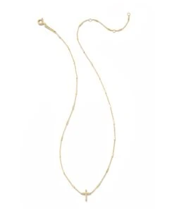Delicate Cross Pendant Necklace In 14k Yellow Gold 7 Delicate Cross Pendant Necklace In 14k Yellow Gold -Kendra Scott Jewelry Store kendra scott delicate cross pendant necklace 14kt yellow gold 01