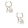 Dira Convertible Coin Huggies In Silver 1 Dira Convertible Coin Huggies In Silver -Kendra Scott Jewelry Store kendra scott dira coin huggie earrings rhodium 01 lg