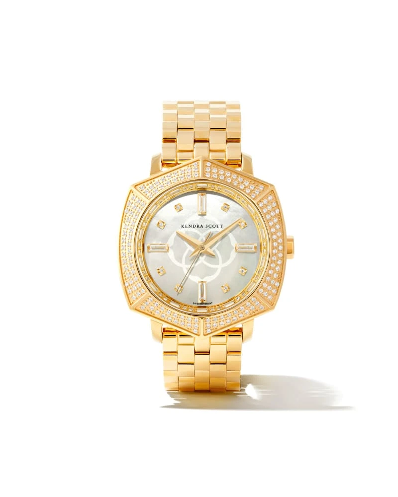 20th Anniversary Dira Gold Diamond 38mm Watch In Ivory Mother-of-Pearl 3 20th Anniversary Dira Gold Diamond 38mm Watch In Ivory Mother-of-Pearl