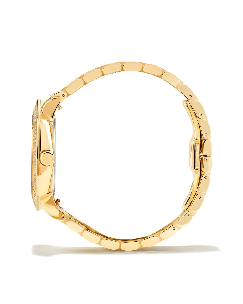 20th Anniversary Dira Gold Diamond 38mm Watch In Ivory Mother-of-Pearl 4 20th Anniversary Dira Gold Diamond 38mm Watch In Ivory Mother-of-Pearl - Image 2