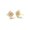 Dira Stone Gold Stud Earrings In Pink Mix -Kendra Scott Jewelry Store kendra scott dira stone stud earrings gold pink mix white cz 00