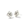 Dira Stone Silver Stud Earrings In Ivory Mix 1 Dira Stone Silver Stud Earrings In Ivory Mix -Kendra Scott Jewelry Store kendra scott dira stone stud earrings rhodium ivory mix white cz 00