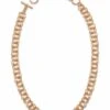 18 Inch Double Chain Link Necklace In Rose Gold