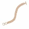 Double Link Toggle Bracelet In Rose Gold