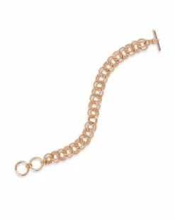 Double Link Toggle Bracelet In Rose Gold