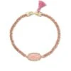 Elaina Gold Friendship Bracelet In Rose Quartz -Kendra Scott Jewelry Store kendra scott elaina braided friendship bracelet gold rose quartz 00 lg