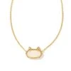Elisa Gold Cat Pendant Necklace In Iridescent Drusy -Kendra Scott Jewelry Store kendra scott elisa cat pendant necklace gold iridescent drusy 00