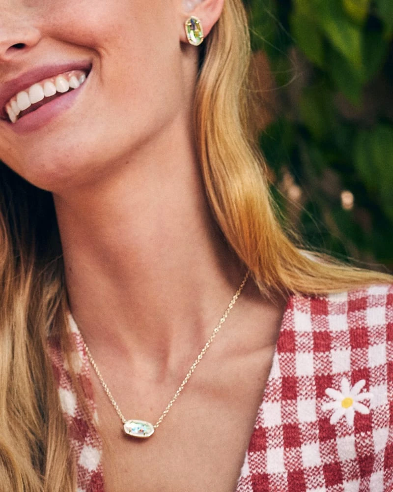 Ellie Gold Stud Earrings In Rose Quartz 4 Ellie Gold Stud Earrings In Rose Quartz - Image 2