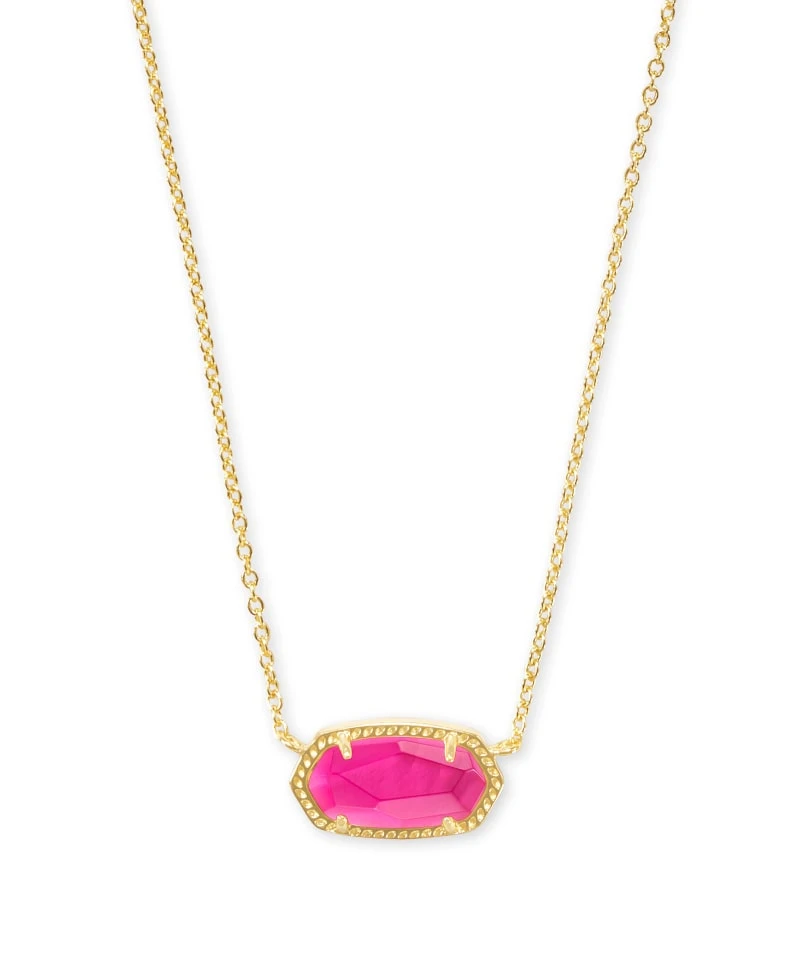 Elisa Gold Pendant Necklace In Azalea Illusion