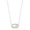 Elisa Sterling Silver Pendant Necklace In Ivory Mother-of-Pearl