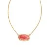 Elisa 18k Gold Vermeil Pendant Necklace In Pink Rhodochrosite 2 Elisa 18k Gold Vermeil Pendant Necklace In Pink Rhodochrosite -Kendra Scott Jewelry Store kendra scott elisa pendant necklace 18k yellow gold vermeil pink rhodochrosite 00