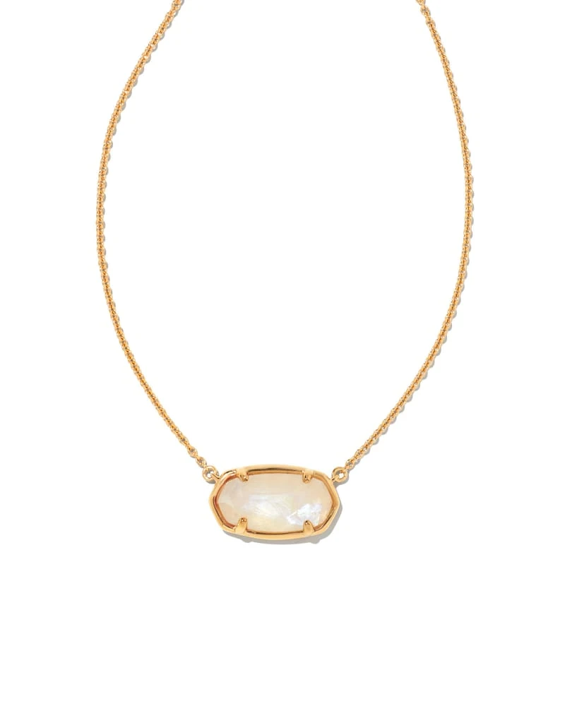 Elisa 18k Gold Vermeil Pendant Necklace In Rainbow Moonstone 3 Elisa 18k Gold Vermeil Pendant Necklace In Rainbow Moonstone
