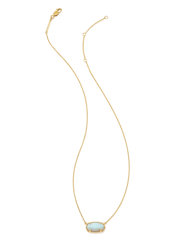 Elisa 18k Gold Vermeil Pendant Necklace In White Sterling Opal 5 Elisa 18k Gold Vermeil Pendant Necklace In White Sterling Opal - Image 3
