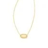 Elisa Gold Satellite Short Pendant Necklace In Yellow Kyocera Opal -Kendra Scott Jewelry Store kendra scott elisa satellite short pendant necklace gold yellow kyocera opal 01