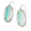 Elle Silver Drop Earrings In Dichroic Glass -Kendra Scott Jewelry Store kendra scott elle earring bright silver dichroic glass 01 lg