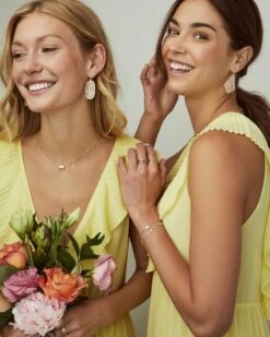 Elle Rose Gold Drop Earrings In Ivory Mother-of-Pearl -Kendra Scott Jewelry Store kendra scott elle earring gold rosequartz 03 lg 3