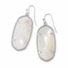 Elle Silver Drop Earrings In Ivory Mother-Of-Pearl -Kendra Scott Jewelry Store kendra scott elle silver drop earrings in ivory pearl 00 default lg