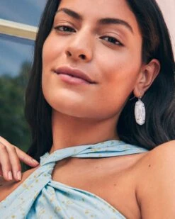 Elle Silver Drop Earrings In Ivory Mother-Of-Pearl 7 Elle Silver Drop Earrings In Ivory Mother-Of-Pearl -Kendra Scott Jewelry Store kendra scott elle statement earrings ivory mother of pearl