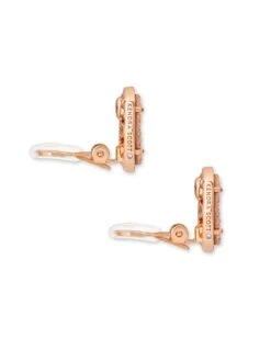 Ellie Clip On Rose Gold Stud Earrings In Rose Gold Drusy -Kendra Scott Jewelry Store kendra scott ellie clip on earring rose gold rose gold drusy 01 lg