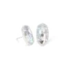 Ellie Silver Stud Earrings In Dichroic Glass -Kendra Scott Jewelry Store kendra scott ellie earring rhodium dichroic 00 lg
