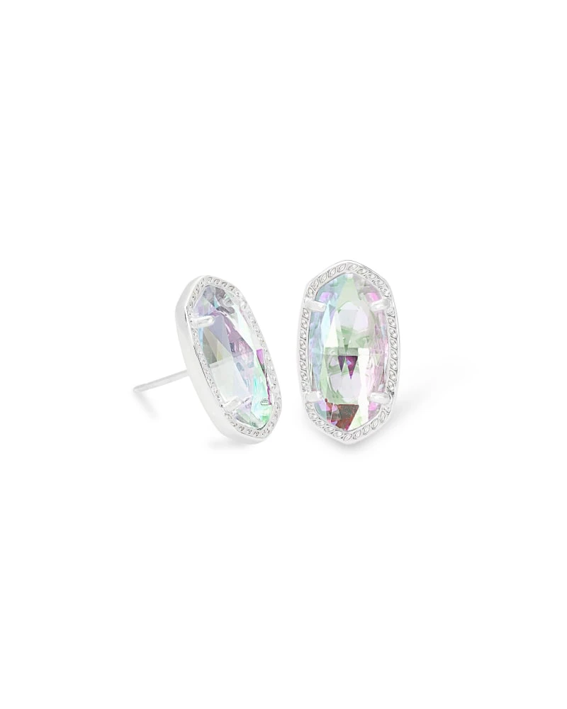 Ellie Silver Stud Earrings In Dichroic Glass 3 Ellie Silver Stud Earrings In Dichroic Glass