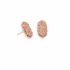 Ellie Rose Gold Stud Earrings In Rose Gold Drusy -Kendra Scott Jewelry Store kendra scott ellie rose gold stud earrings in rose gold drusy 00 default lg