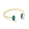Elton Gold Cuff Bracelet In Teal Abalone 2 Elton Gold Cuff Bracelet In Teal Abalone -Kendra Scott Jewelry Store kendra scott elton cuff bracelet gold teal abalone 00