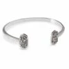 Elton Silver Cuff Bracelet In Platinum Drusy -Kendra Scott Jewelry Store kendra scott elton silver cuff bracelet in platinum drusy 00 default lg