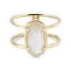 Elyse 18k Gold Vermeil Double Band Ring In Ivory Mother-of-Pearl -Kendra Scott Jewelry Store kendra scott elyse ring 18k gold vermeil ivory mother of pearl 00 lg