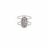 Elyse Silver Ring In Platinum Drusy