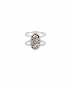 Elyse Silver Ring In Platinum Drusy