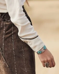 Ember Silver Statement Cuff Bracelet In Variegated Turquoise Magnesite -Kendra Scott Jewelry Store kendra scott ember statement cuff bracelet rhodium variegated turquoise magnesite 00