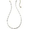 Ember Gold Strand Necklace In White Howlite -Kendra Scott Jewelry Store kendra scott ember strand necklace gold white howlite 00