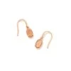 Emilie Rose Gold Drop Earrings In Sand Drusy -Kendra Scott Jewelry Store kendra scott emilie drop earrings rose gold sand drusy 00