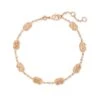 Emilie Rose Gold Chain Bracelet In Sand Drusy -Kendra Scott Jewelry Store kendra scott emilie link bracelet rose gold sand drusy 00 lg