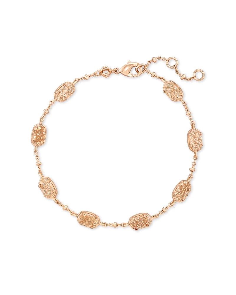 Emilie Rose Gold Chain Bracelet In Sand Drusy 3 Emilie Rose Gold Chain Bracelet In Sand Drusy