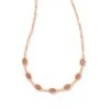 Emilie Rose Gold Strand Necklace In Sand Drusy