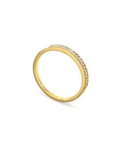 Ensley 18k Gold Vermeil Band Ring In White Diamond -Kendra Scott Jewelry Store kendra scott ensley band ring gold vermeil white diamond 01 lg