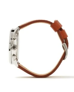 Evans Stainless Steel 44mm Field Watch In Ivory -Kendra Scott Jewelry Store kendra scott evans 44mm field watch chestnut brown leather ivory stainless steel 02