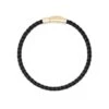 Evans 18k Yellow Gold Vermeil Corded Bracelet In Black Leather -Kendra Scott Jewelry Store kendra scott evans corded friendship bracelet gold black leather 00 lg