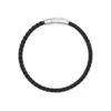 Evans Sterling Silver Corded Bracelet In Black Leather -Kendra Scott Jewelry Store kendra scott evans corded friendship bracelet oxidized silver black leather 00 lg