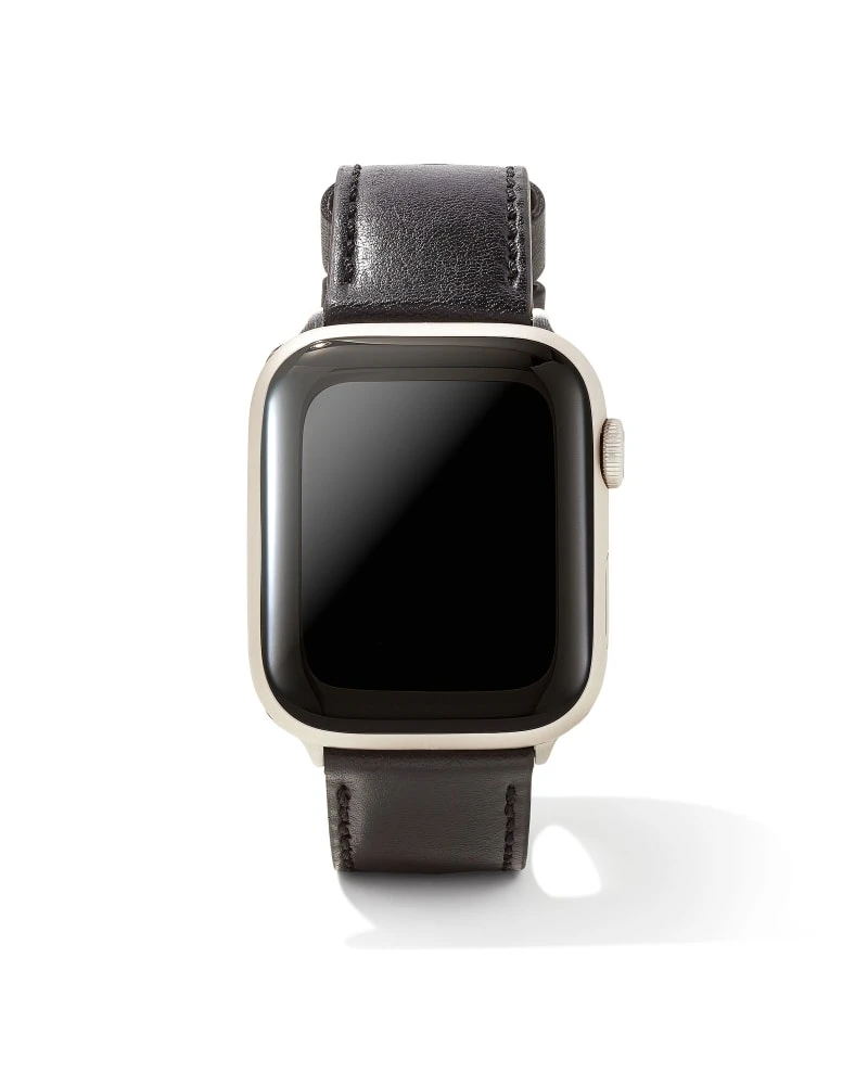 Evans Leather Watch Band In Black 3 Evans Leather Watch Band In Black