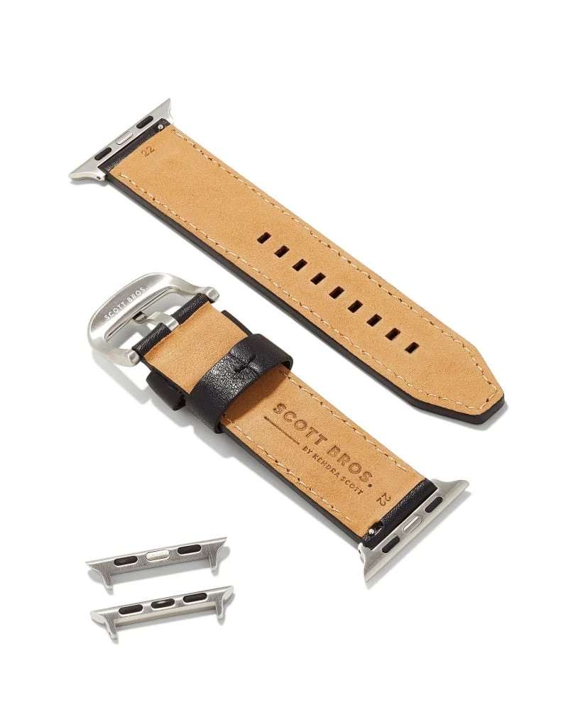 Evans Leather Watch Band In Black 4 Evans Leather Watch Band In Black - Image 2