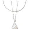 Faceted Alex Silver Convertible Necklace In Ivory Illusion 1 Faceted Alex Silver Convertible Necklace In Ivory Illusion -Kendra Scott Jewelry Store kendra scott faceted alex convertible necklace rhodium ivory mother of pearl 00