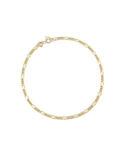 Figaro Chain Bracelet In 14k Yellow Gold