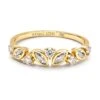 Becca 14k Yellow Gold Band Ring In White Diamond