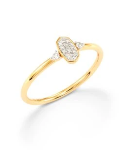 Marisa 14k Yellow Gold Band Ring In White Diamond 9 Marisa 14k Yellow Gold Band Ring In White Diamond -Kendra Scott Jewelry Store kendra scott fine marisa band ring 14k yellow gold white diamond 01 lg