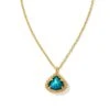 Framed Kendall Gold Short Pendant Necklace In Teal Abalone 1 Framed Kendall Gold Short Pendant Necklace In Teal Abalone -Kendra Scott Jewelry Store kendra scott framed kendall framed necklace gold teal abalone 00