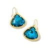 Framed Kendall Gold Large Drop Earrings In Teal Abalone 2 Framed Kendall Gold Large Drop Earrings In Teal Abalone -Kendra Scott Jewelry Store kendra scott framed kendall large drop earrings gold blue glass iridescent abalone 00